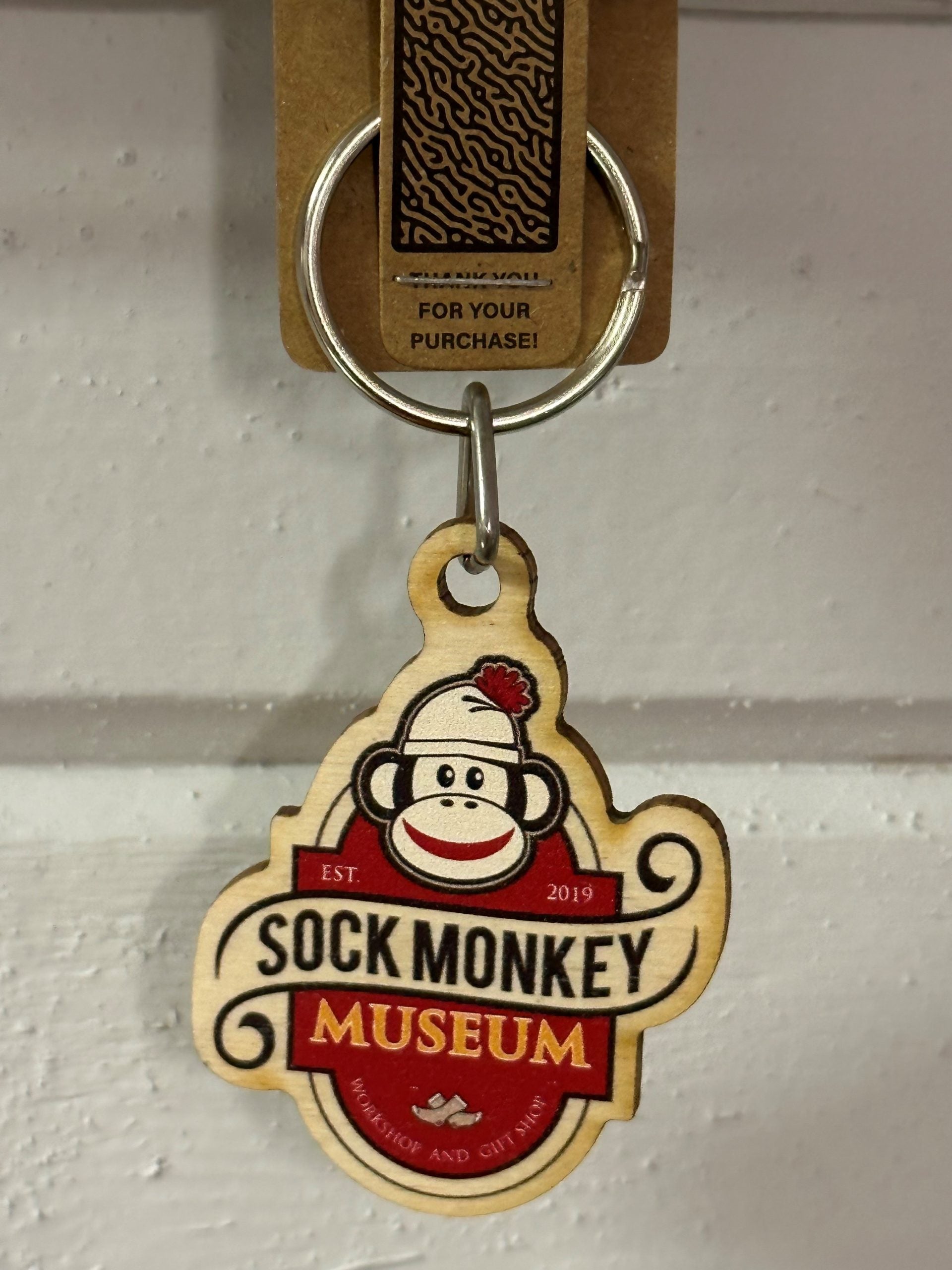 Classic Logo Wooden Keychain