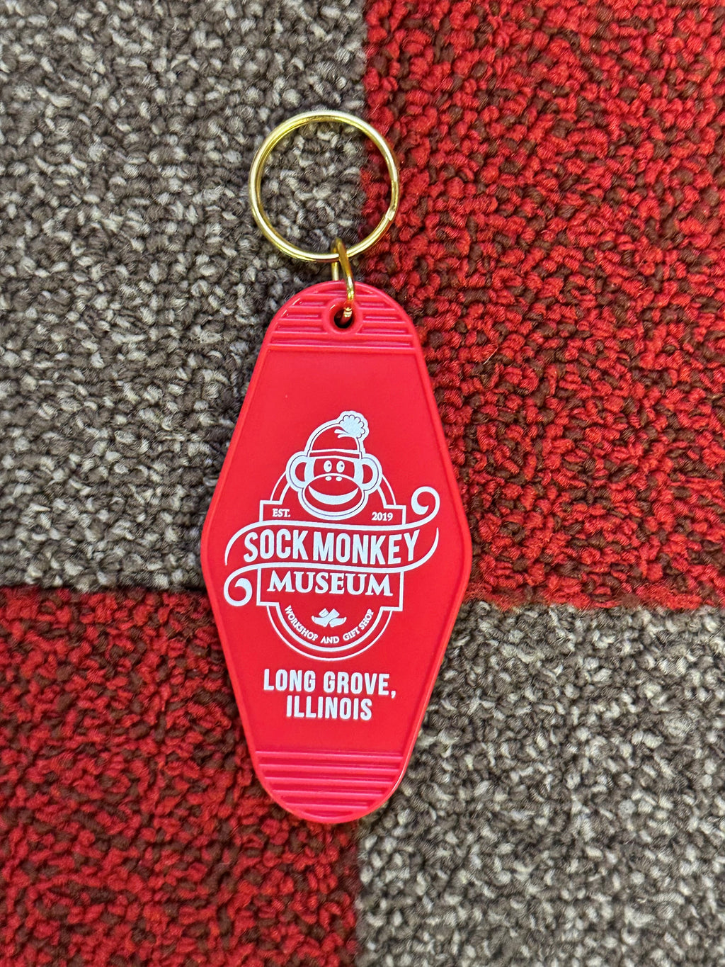 Sock Monkey Museum Vintage Motel Key Tag