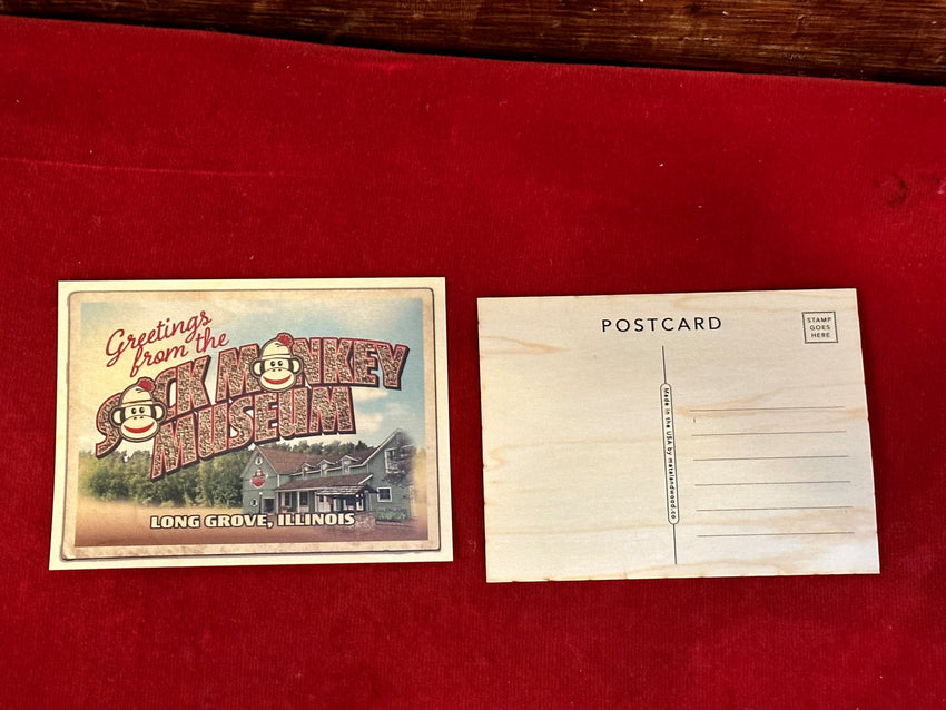 Vintage Mural Design Wooden Postcard