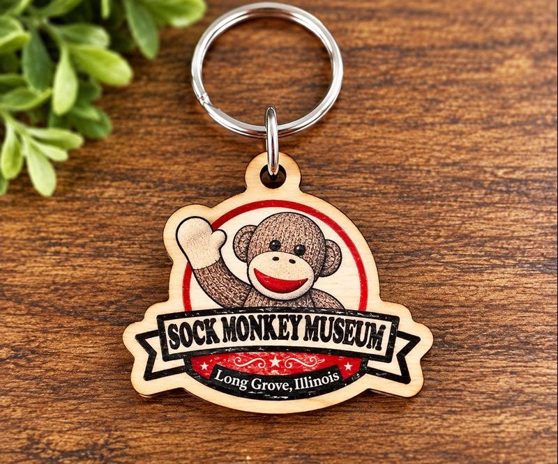 Waving Burrito Wooden Keychain