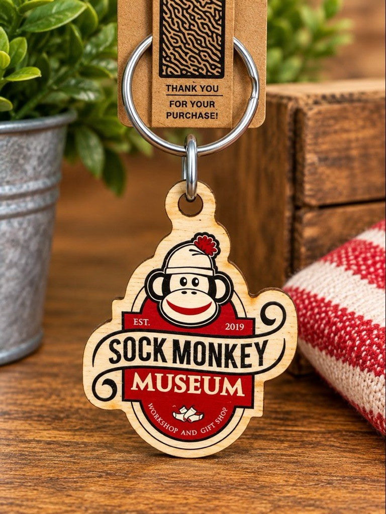 Classic Logo Wooden Keychain