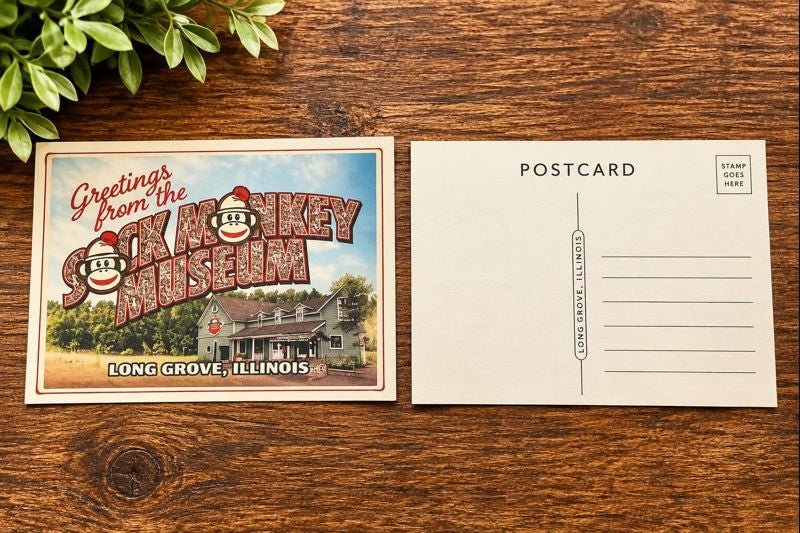 Vintage Mural Design Wooden Postcard