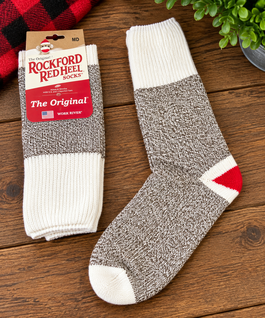 Original Rockford Red Heel Lightweight Crew Sock for Wear/Crafting by Fox River