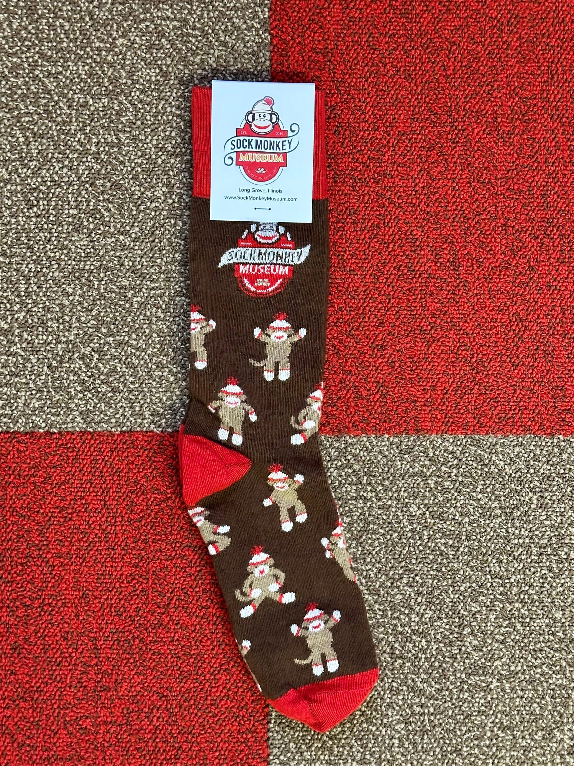 Custom Socks with Playful Sock Monkeys and Museum Logo
