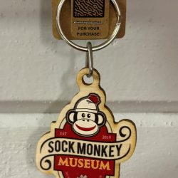Sock Monkey Museum - Classic Logo Wooden Keychain