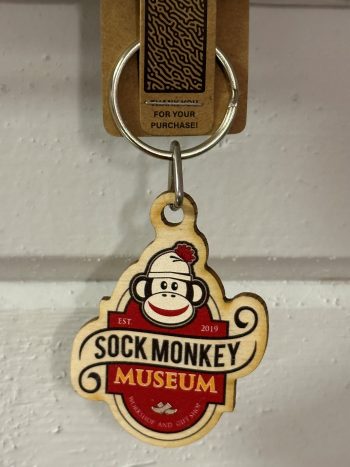 Sock Monkey Museum - Classic Logo Wooden Keychain