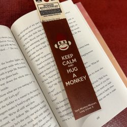 Sock Monkey Museum - Keep Calm and Hug a Monkey Wooden Bookmark.heic