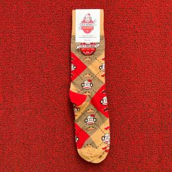 Custom argyle socks with Sock Monkey Museum design